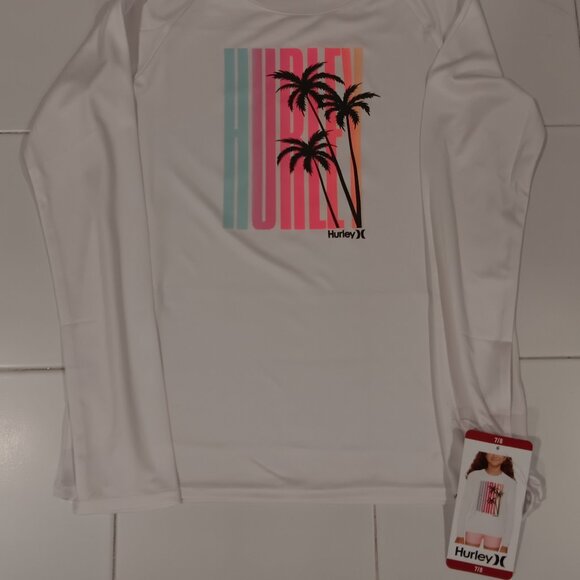 Girls Hurley Shirt UPF 50 / Size 7-8 / New / Long sleeves - Picture 2 of 3